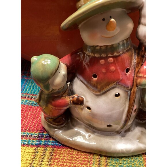 Yankee Candle Snowman &Kids Tea Light Candle Holder by Ronnie Walter Vintage - Picture 4 of 10